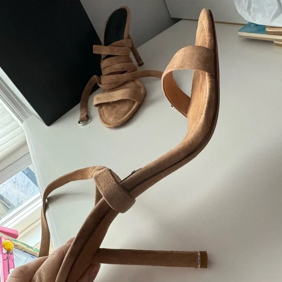 Alexander Wang Tan Suede Heels - Picture 9 of 16